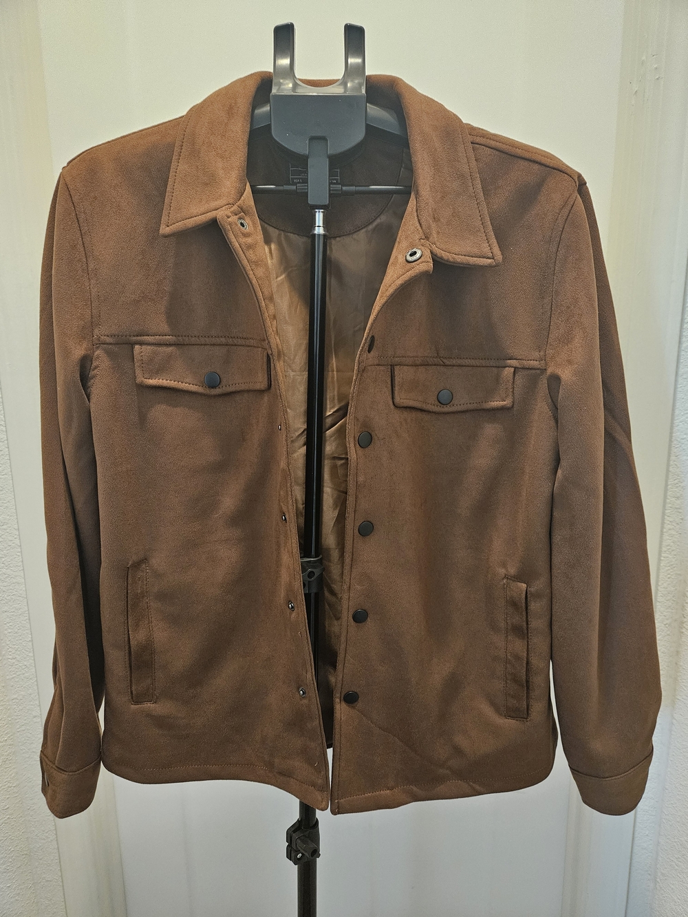 Nomad Brown Suede-Style Lightweight Shirt Jacket